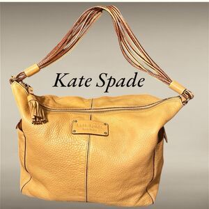 Kate Spade Caramel Pebbled Leather VTG Shoulder Bag. Very clean, EUC. SEE PICS.